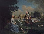 Edward Haytley Sir Roger and Lady Bradshaigh of Haigh Hall,Landscaskire Sweden oil painting reproduction
